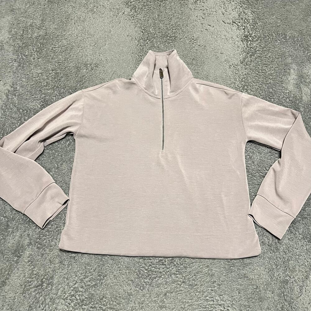 Athleta Seasoft Quarter Zip Sweatshirt Womens XS Pink Purple  #882393
